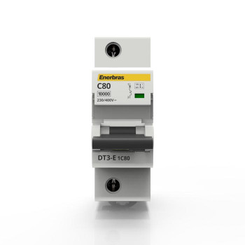 Disjuntor Monopolar Curva C 80A DIN - ENERBRAS